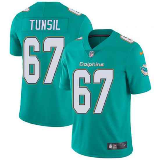 Nike Dolphins #67 Laremy Tunsil Aqua Green Team Color Mens Stitched NFL Vapor Untouchable Limited Jersey